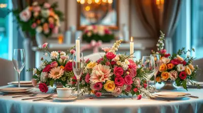 Tischdeko mit Blumen