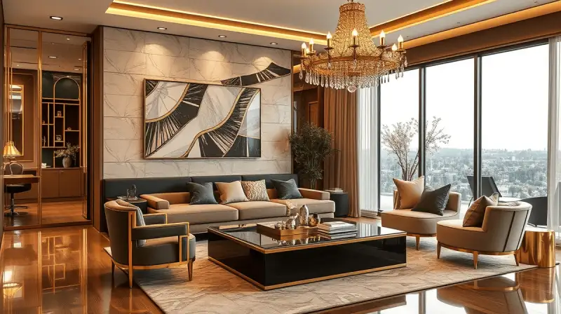 Goldene Akzente für luxuriöse Interieurs