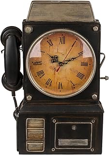 Out of the Blue 144348 – Schlüsselkasten aus Metall, in Form eines alten Telefons, mit integrier…