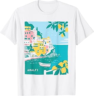 Amalfiküste Italien Retro Vintage Zitrone Mediterrane Kunst T-Shirt