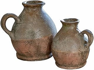 Loberon Vase 2er Set Henriette, Zwei Größen, liebevolle Handarbeit, antike Anmutung, mediterran…