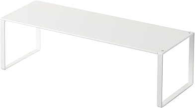 Yamazaki 2572 FRAME Schuhablage, weiß, Stahl, Minimalistisches Design, 34～60 x 12 x 10 cm (LxBxH)