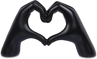 Liebesfingerstatue Moderne, Schwarze Gestendekoration, Moderne Kunstskulptur Personalisierter Fin…