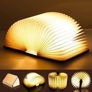 Luthando LED Buchlampe, Buch Licht Faltbare Buchlampe, LED Stimmungsbeleuchtung USB Aufladbare Na…