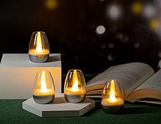 Northpoint LED Akku Lounge Lights 4er-Set mit Touchsensor Kabellos für Innen und Außen RGBW Fla…