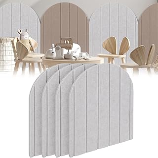 3D Wandpaneele,4 Stück 32x43cm Wandschutz Filz-Paneel Dekorative Wandpaneele Selbstklebend Antik…