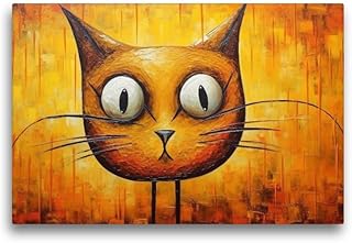 CALVENDO Premium Textil-Leinwand 45 x 30 cm Querformat Katze Im Stil von Salvador Dali II | Wandb…