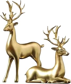 Weihnachts Rentier Figure, Rentier Hirsch Skulptur Winter Weihnachten Deko, Kreative Deko für Wo…