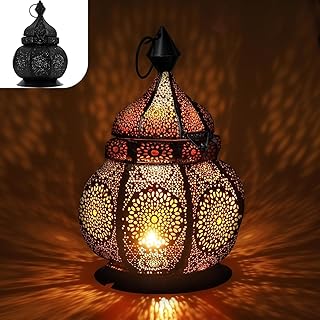 Gadgy Orientalische Lampe Metall – Marokkanisches Lampe mit Schatteneffekt – Orientalische Latern…