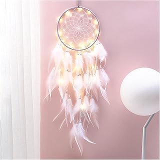 Bohemian Dekoration, Dsaren Led Traumfänger Mädchen Handgefertigt Dreamcatcher Spitze Traumfän…