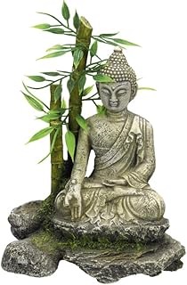 Nobby Aqua Ornaments Zen Statue MIT Bambus, 12 x 9 x 16 cm, 1 Stück