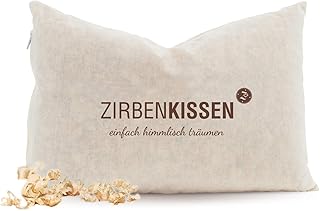 Zirben Familie Natur-Dekokissen 30x20cm • Zierkissen gefüllt mit natürlichen ZirbenFlocken