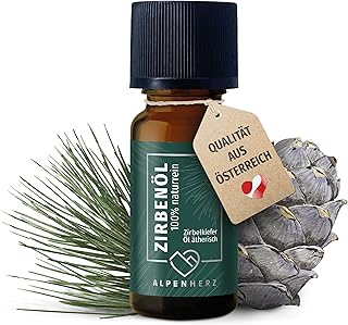 Alpenherz Zirbenöl 10 ml – 100% naturrein, ätherisches Zirbelkieferöl aus Österreich für Duf…