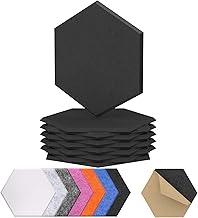 Hexagon Akustikpaneele selbstklebend 12 Stücke, TONOR Schallabsorber Schallschutz mit Hochdichte…
