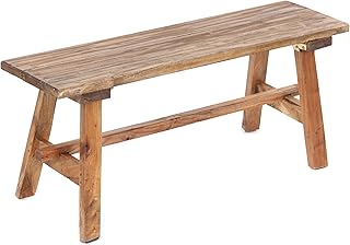 DESIGN DELIGHTS Vintage HOLZBANK Anzio 90x26x39cm(LxBxH), rustikale Sitzbank Altholz Look Holzbank