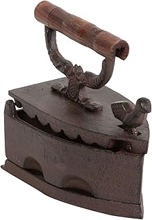 Biscottini Kohle-Bügeleisen 17 x 10 x 17 cm | Vintage Dekosteisen aus Gusseisen | Vintage Deko