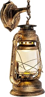 Wandleuchte, Retro Antik Vintage Laterne Lampe, Außen Garten Leuchte, Wandlampe, Außen Antik No…