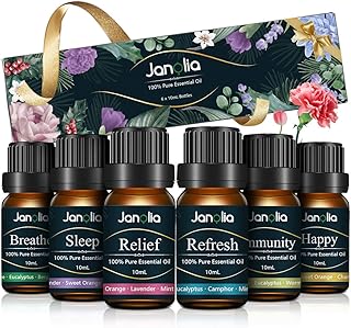 Janolia ätherisches Öle Set, Upgrade-Paket,Reines Natürliche Duftöle Set für Diffuser Entspa…