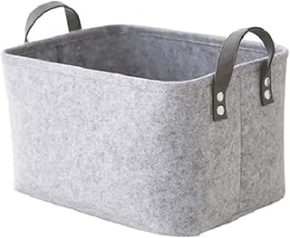 felt storage basket,Filz Aufbewahrungsbox,Filzkorb Grau Rechteck,Faltbar, mit Zwei Weichen Griffe…