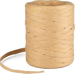 G2PLUS 200M Bast Band Naturbast Papierband,Raffia Papierschnur Geschenkband Papier Packschnur fü…