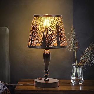 Industrielle Tischlampe aus Metall, E27 rustikale Schreibtischlampe mit käfigförmigem Schirm, V…