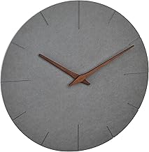 TFA Dostmann Moderne Beton-Optik Wanduhr, 60.3071.10, mit geräuschlosem MDF-Uhrwerk, stilvolle D…