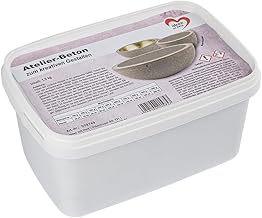 Ideen mit Herz Atelier-Beton zum kreativen Gestalten, 1,5kg | Kreativbeton zum Anmischen mit Wass…