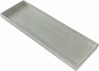 Dekotablett, Dekoschale Betonoptik 45x15x2cm Grau. Polyresin, Schmuckschale, Moderne Schale, Stei…