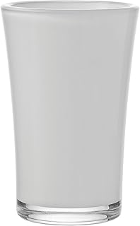 LEONARDO HOME Bloom geschwungene konische Glasvase, weiß lackierte Vase für Blumen oder zur Dec…