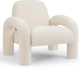 Sessel Loungesessel Einzelsofa aus Boucle Lia – Einzelsessel Armlehnstuhl Polsterstuhl Sofa bis 1…