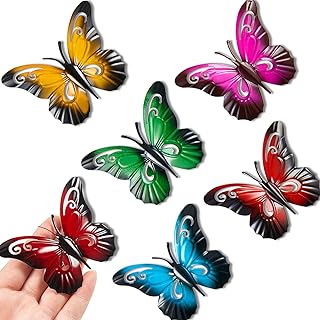 RipengSchmetterling 6 Stücke Metall Wand Dekor Skulptur Hängende Ornamente für Indoor Outdoor …