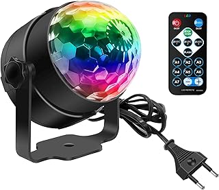 Discokugel, SEBRUANC Disco Lights LED Musikgesteuert DJ Party licht 360° Rotierende Ball Lights …