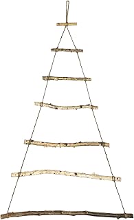 Oblique Unique Holz Weihnachtsbaum Wanddeko 100 cm – DIY Tannenbaum aus Ästen – Natürliche …