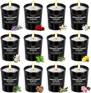 Duftkerzen im Glas, Weihnachten Duftkerze Geschenkset für Frauen, 12 Düft Duftkerze Set mit 180…