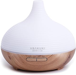 ASAKUKI 300ml Aroma Diffuser für Duftöle, Premium Ultraschall Luftbefeuchter Aromatherapie Öle…