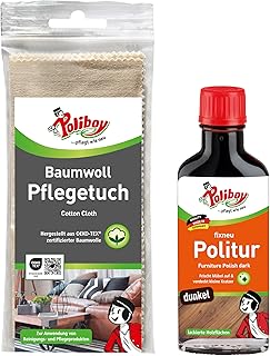 POLIBOY fixneu Politur dunkel – Holzpflege für dunkle lackierte Holzmöbel – Möbelpolitur zur F…