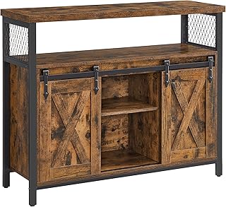 VASAGLE Sideboard, Küchenschrank, Aufbewahrungsschrank, mit 2 Schiebetüren, 33 x 100 x 80 cm, v…