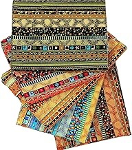 5 Stück Afrikanischer Druck Stoff, Baumwolle Quilt Patchwork Gesichtsschutz Kreation, 19.5 X 15….