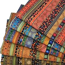 5 Stück Baumwollstoff Muster Stoff, 48x48cm Ethnisch Muster Nähen Quilten Bronzing Stoffpaket P…