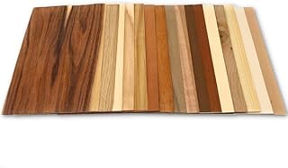 17 Blatt Echtholz Furnierblätter – Holzfurnier zum Basteln, Modellbau & Intarsien – Verschie…
