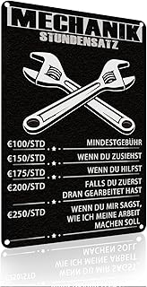 „Mechaniker Stundensatz“ Arbeiter Wartung Gebühren, Wartung Werkstatt Wanddekoration, Autorepara…
