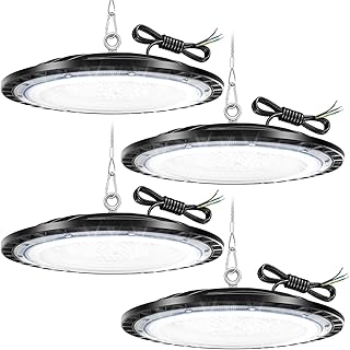 4Pack 200W LED Hallenbeleuchtung UFO Industrielampe Werkstattlampe IP65 Wasserdicht Werkstattleuc…