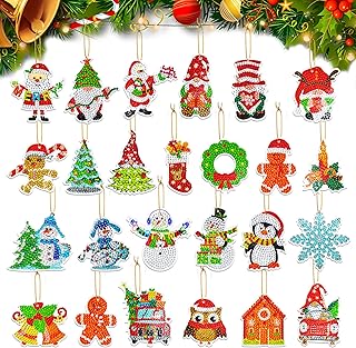 LYLIDIA Diamond Painting Sticker Weihnachten Anhänger Kinder 25pcs Klein Kristallklebemalerei We…