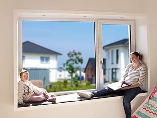 Luxflair Sitzfenster Sitzkissen 40x120cm aus Filz, 2-farbig in anthrazit/dunkelgrau und Graumelie…