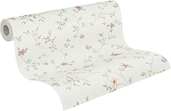 A.S. Création Maison Charme Vliestapete mit floralem Muster Blümchen 0,53 x 10,05 m – Creme, …
