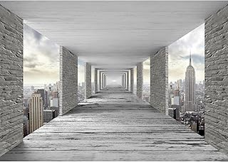 Runa Art Fototapete 3D New York 352 x 250 cm Vlies Tapeten XXL Moderne Wandtapete Wohnzimmer Schl…