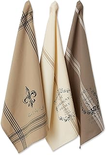 DII French Style Tabletop Kitchen Collection Geschirrtuch-Set, 45,7 x 71,1 cm, verschiedene franz…