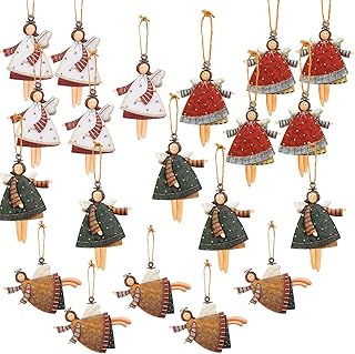 20 Stück Christbaumschmuck, 5-6 cm Weihnachtsbaum Deko, Weihnachtsengel Anhänger Set Mit 4 Vers…