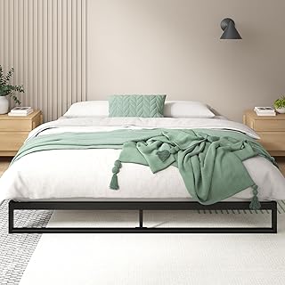 Zinus Trisha Bettgestell 140×200 cm – 15 cm Niedrige Bauweise – Metallbett 140×200 mit Lattenrost…