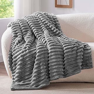 BEDELITE Kuscheldecke Flauschig Decke Klein – weiche Flanell Decken Grau 125×150 für Sofa, Deko …